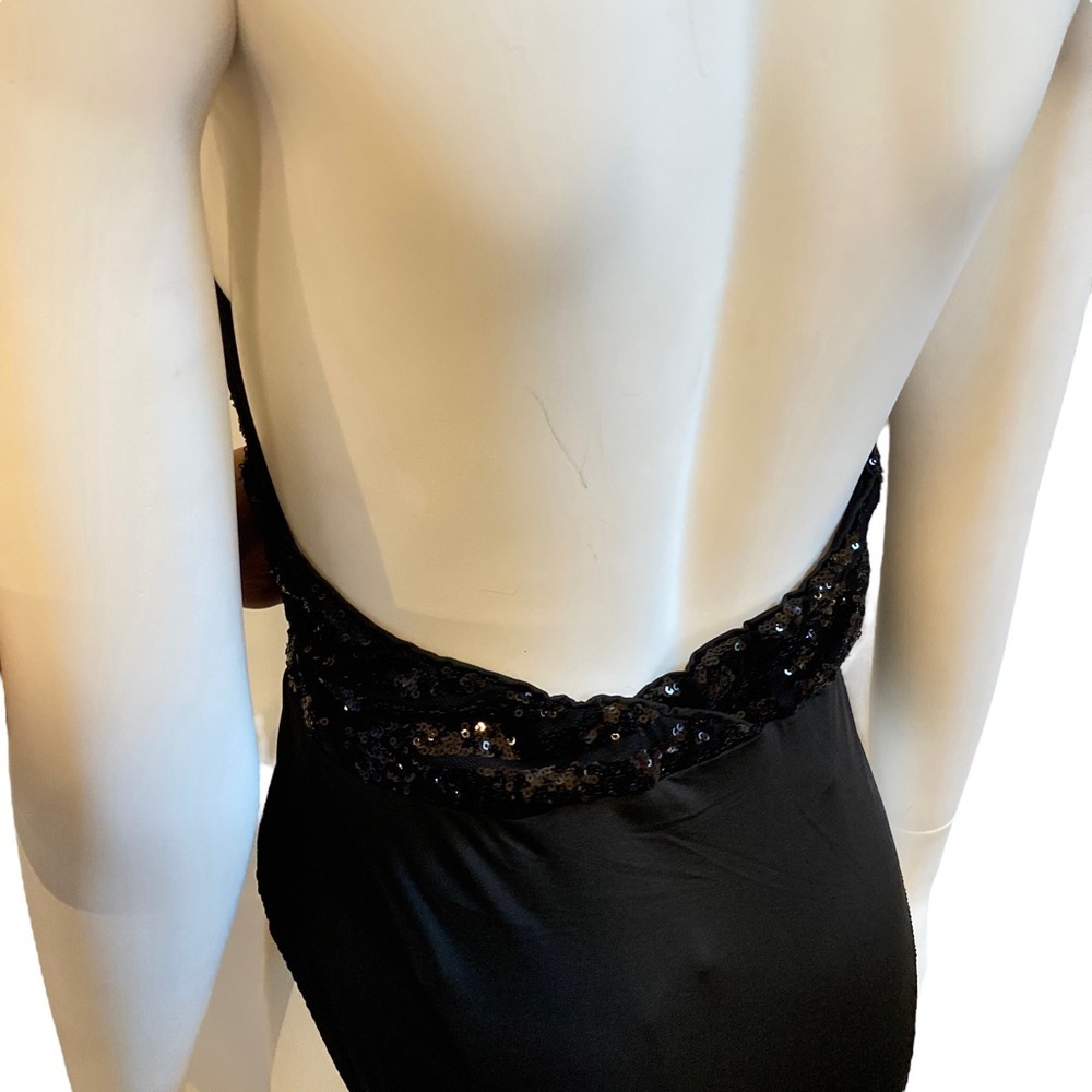 NWT SHINESTAR Black Sequins Bodysuit, Size Large - Picture 5 of 12